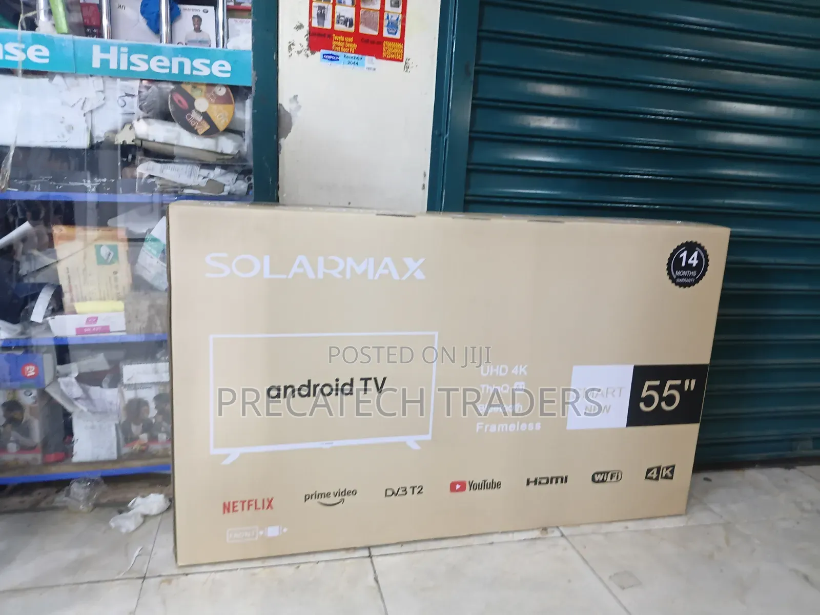 Solarmax 55" 4K UHD Android TV – Bluetooth & Netflix