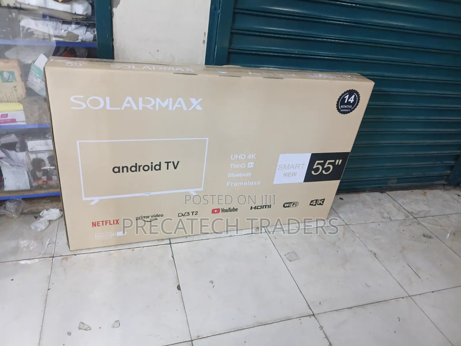 55" Solarmax Frameless Smart TV – Android, WiFi & 4K