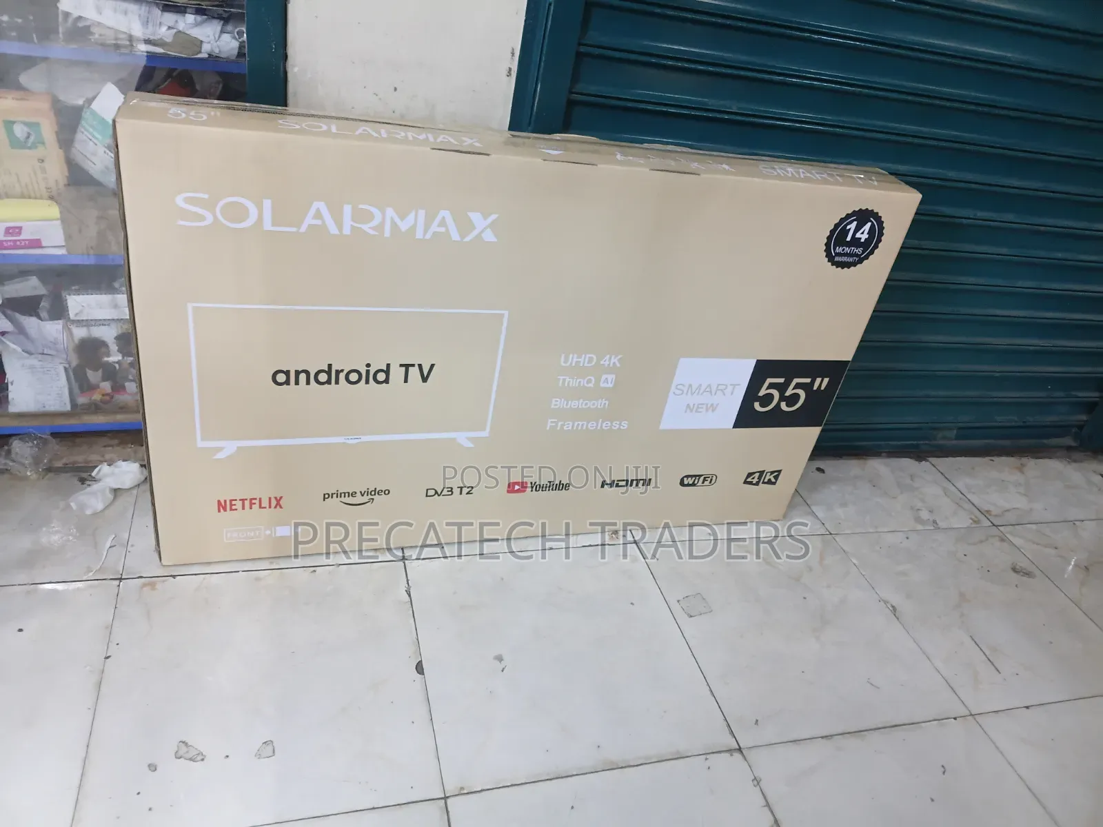 55" Solarmax Frameless Smart TV – Android, WiFi & 4K