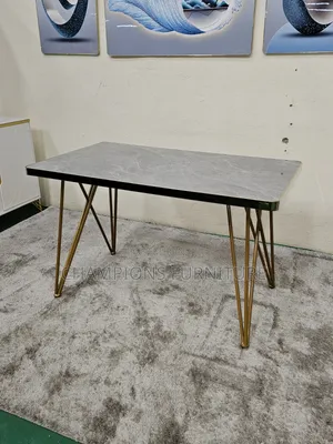 Modern Marble Top Dining Table With Gold Legs