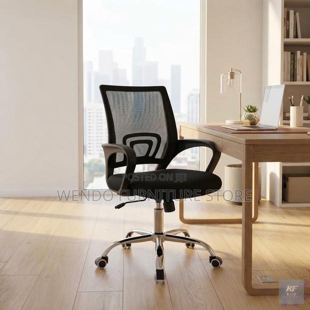 Office Chairs; Adjustable Mid Backrest Clerical Office Seats - thumbnail 3