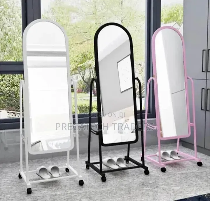 Full Length Standing Mirror With Storage Rack