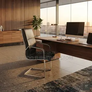 Office Chairs; Sledd Based Black Visitors Office Executive Modern Seat