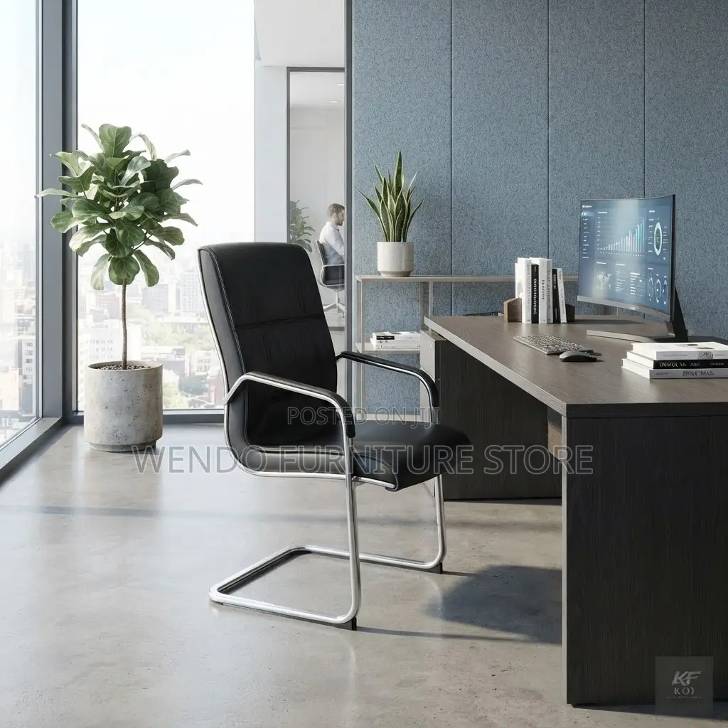 Office Chairs; Sledd Based Black Visitors Office Executive Modern Seat