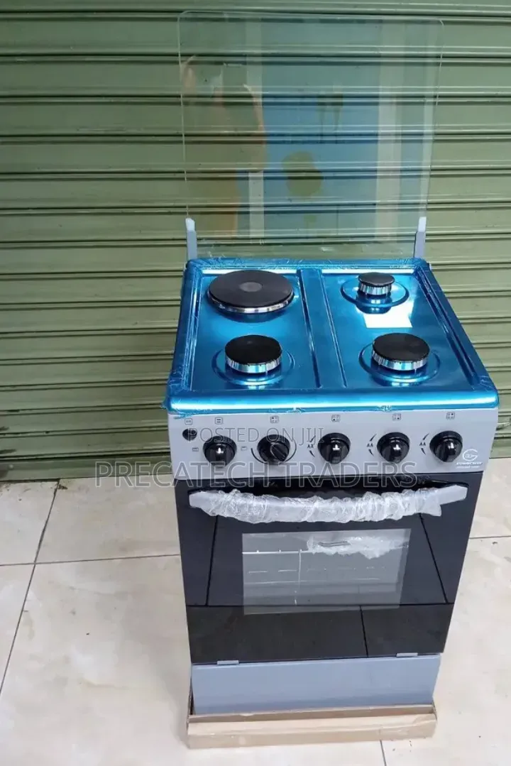 Eurochef 4 Burner Hybrid Cooker – 3 Gas + Electric Hotplate