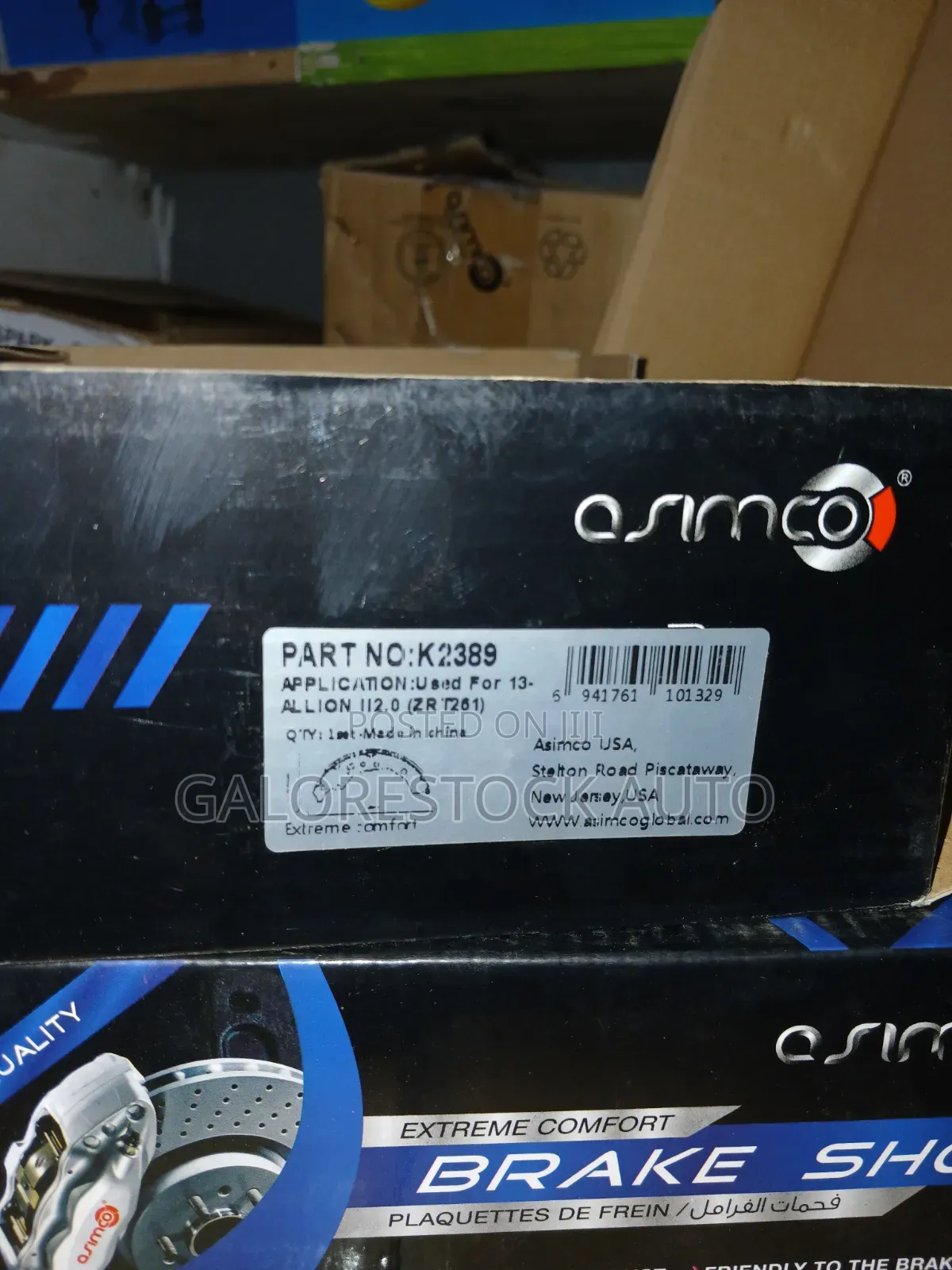 K2389 – Toyota Probox/Ractis/Axio/Fielder – Rear Brake Linings.