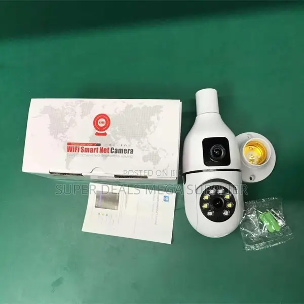 Full Color Remote Monitoring Dual Lens PTZ WiFi Bulb Camera