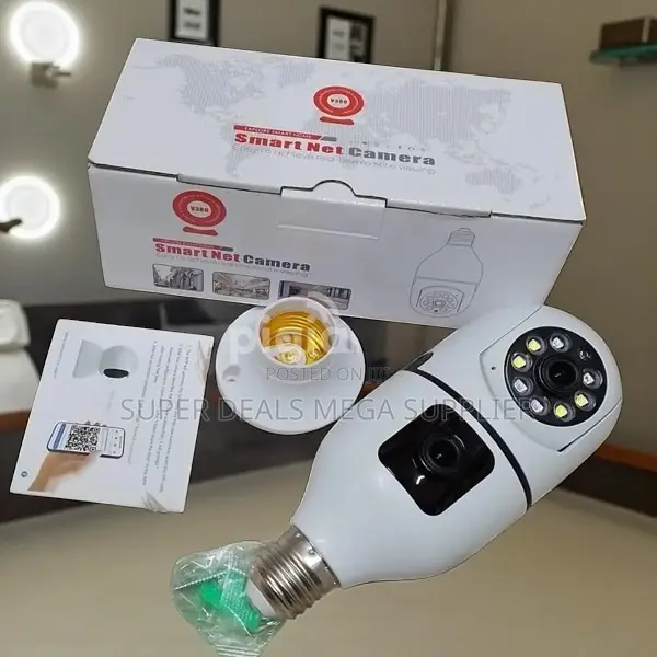 Full Color Voice Monitoring Dual Lens PTZ WiFi Bulb Camera