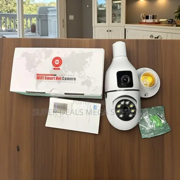 Smart Auto Tracking Security Dual Lens PTZ WiFi Bulb Camera