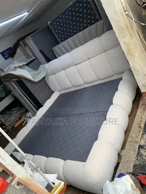 5x6 White Ribbed Cloud Bubble Bed: Pay on Delivery