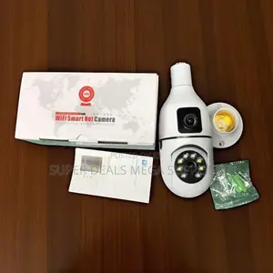 Smart 360 Degree Monitoring Dual Lens PTZ WiFi Bulb Camera