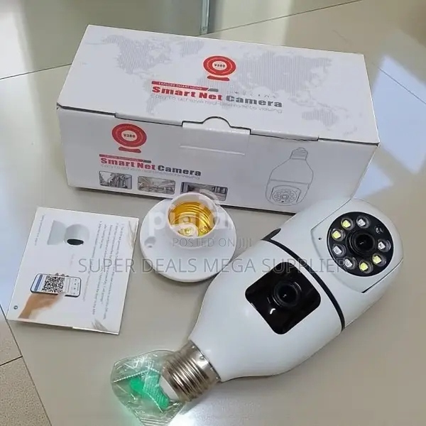 Smart Remote Monitoring Dual Lens PTZ WiFi Bulb Camera