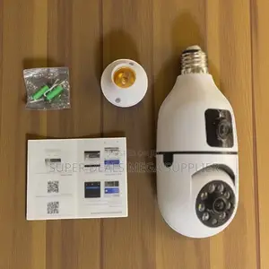 Smart Home Monitoring Dual Lens PTZ WiFi Bulb Camera