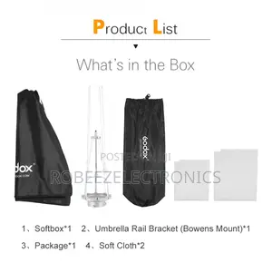 Godox 120cm Quick Open Bowens Mount Softbox With Grid for Strobes
