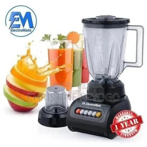 Em Blender 2 in 1 Grinding Machine With Durable Motor 1.5L, Black