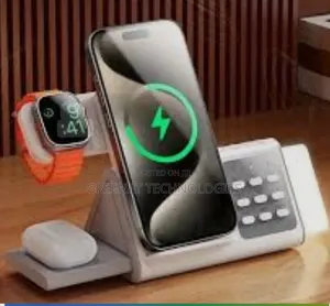 Apple Wireless Charger Station T12 5 in 1 White Noise Night Light