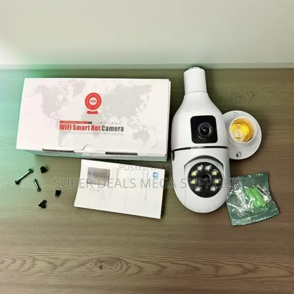 Smart Motion Alerts Dual Lens PTZ WiFi Bulb Camera