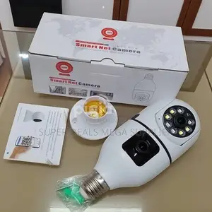 Smart Panoramic View Dual Lens PTZ WiFi Bulb Camera