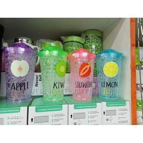600ml Double Wall Acrylic Frost Ice Smoothie Cup