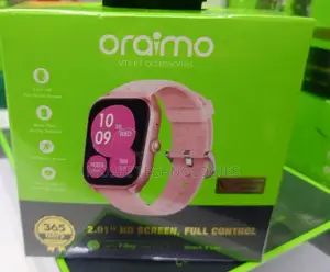 Oraimo Pink Smart Watch With 2.01′′ HD Display & Health Monitoring