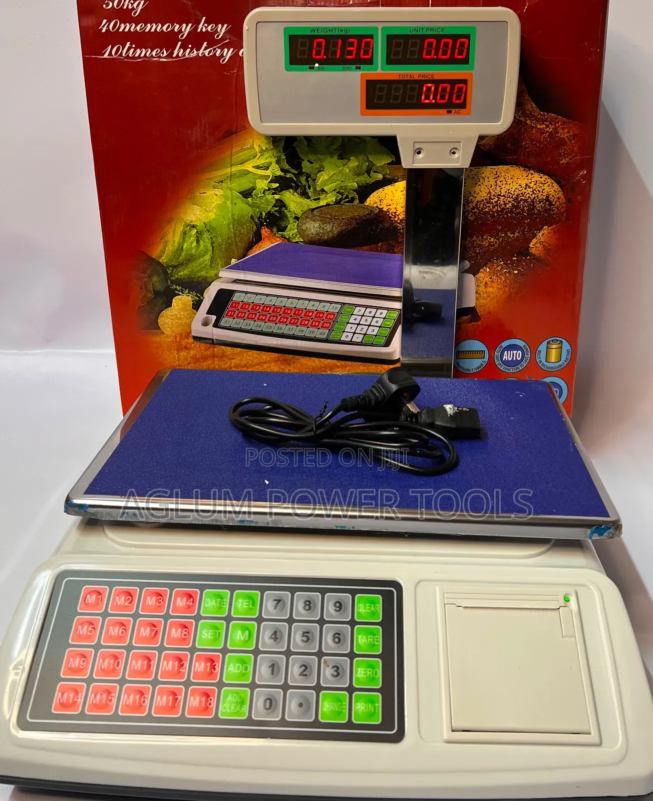 50 KGS Scale With 40 Memory Key With Printable Receipt