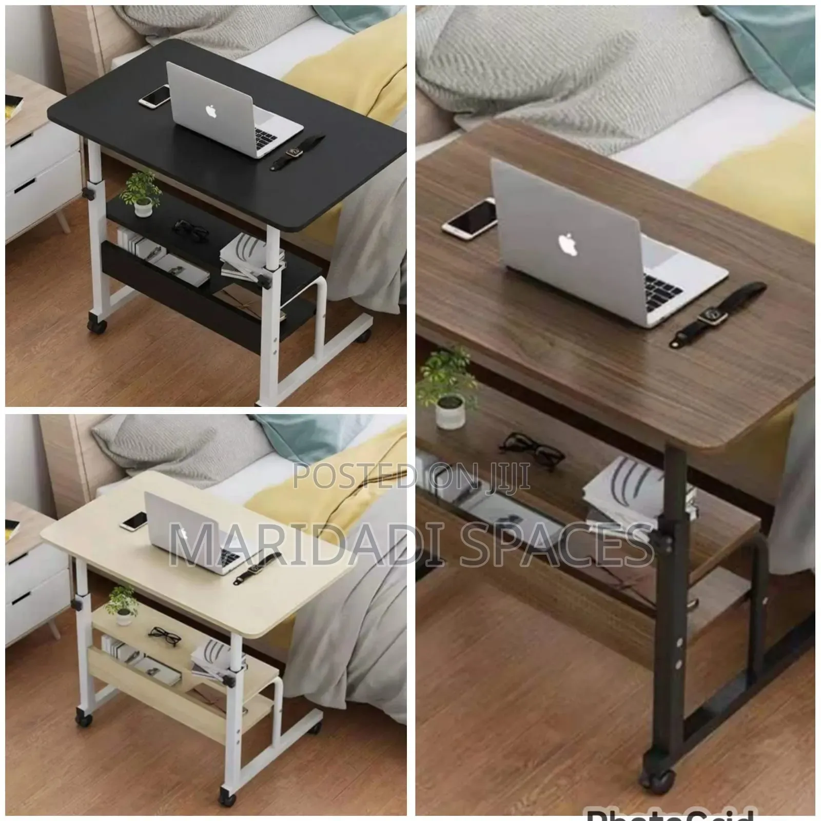 Adjustable Laptop Table - Height Adjustable Movable Desk With Wheels