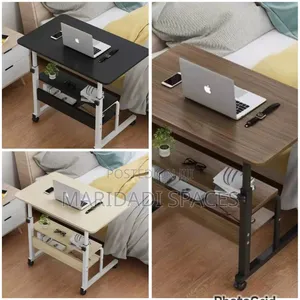 Adjustable Laptop Table - Height Adjustable Movable Desk With Wheels