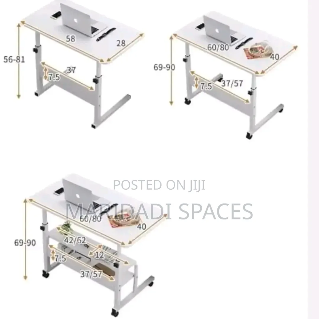 Adjustable Laptop Table - Height Adjustable Movable Desk With Wheels