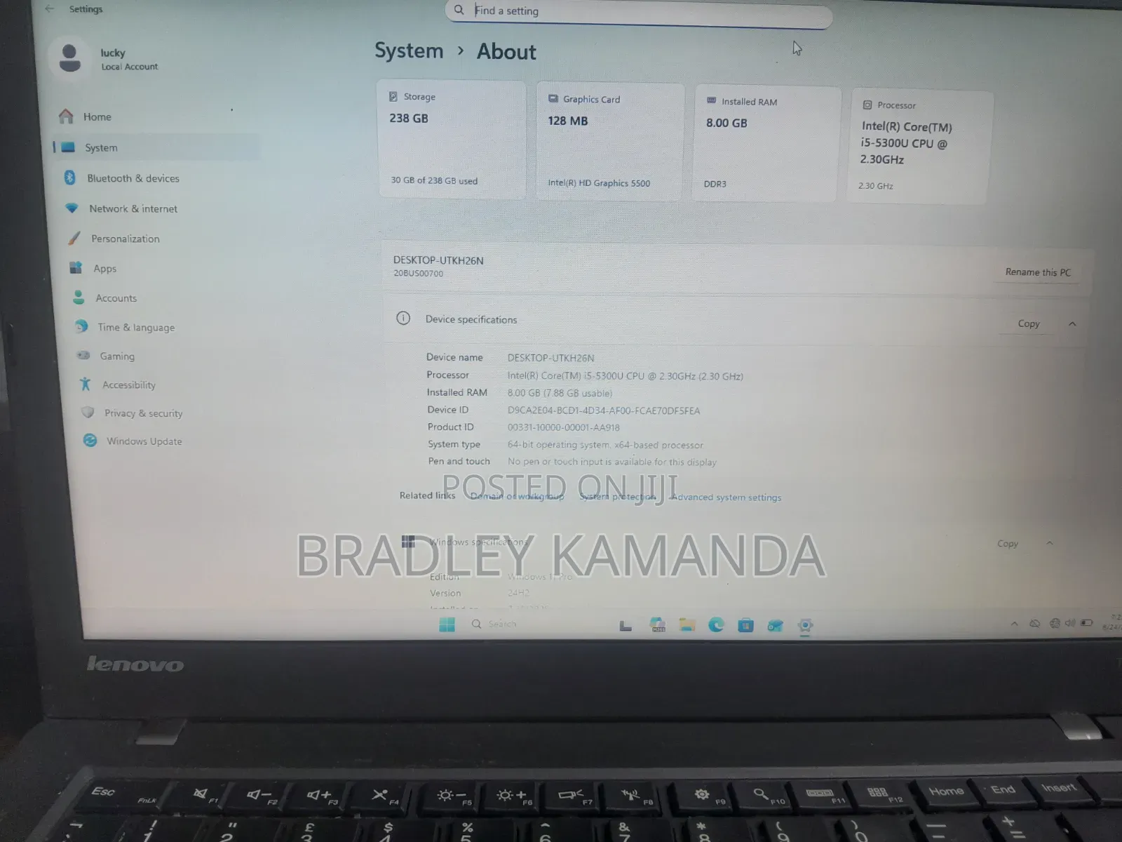 Laptop Lenovo ThinkPad T450 8GB Intel Core i5 HDD+SSD 256GB