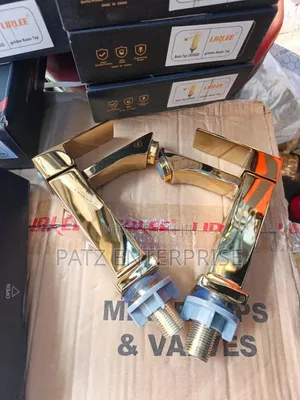 Matte Gold and Black Basin Taps