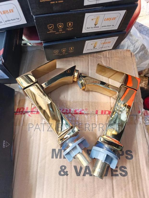 Matte Gold and Black Basin Taps