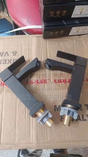 Matte Gold and Black Basin Taps
