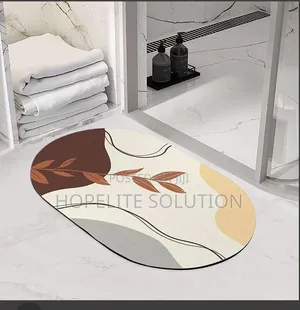 Super Absorbent Oval Rubber Mat,Slip-Resistant Bath Room Mat