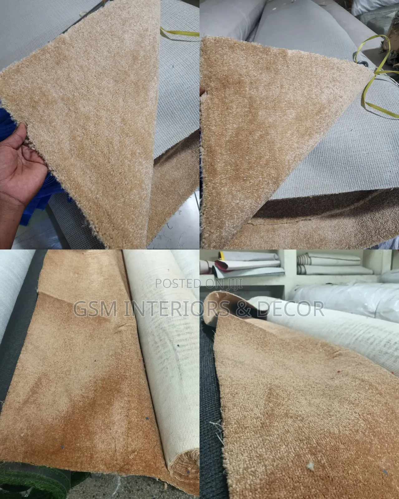 Wall to Wall Carpets 8mm Beige for Living Rooms and Bedrooms