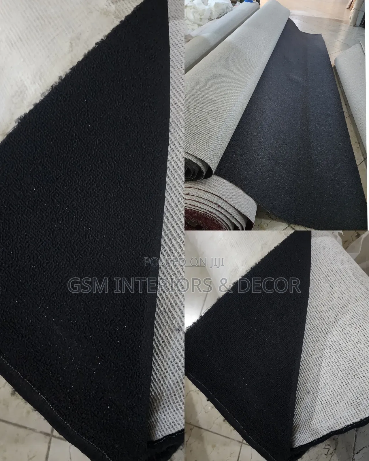 Wall to Wall Office Carpets in Plain Black 4mm