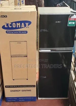 Ecomax 138 Litres Double Door Fridge – Dark Silver