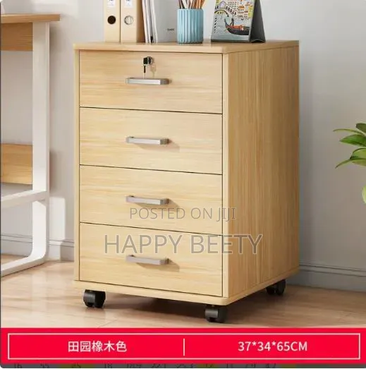 *Minimalist Wooden Multi-Purpose Cabinet With Lock and Wheels*