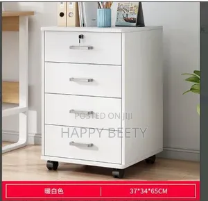 *Minimalist Wooden Multi-Purpose Cabinet With Lock and Wheels*