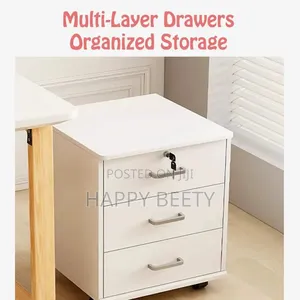 *Minimalist Wooden Multi-Purpose Cabinet With Lock and Wheels*