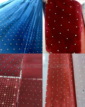 Executive Office Carpets in Blue and Bright Maroon Stared