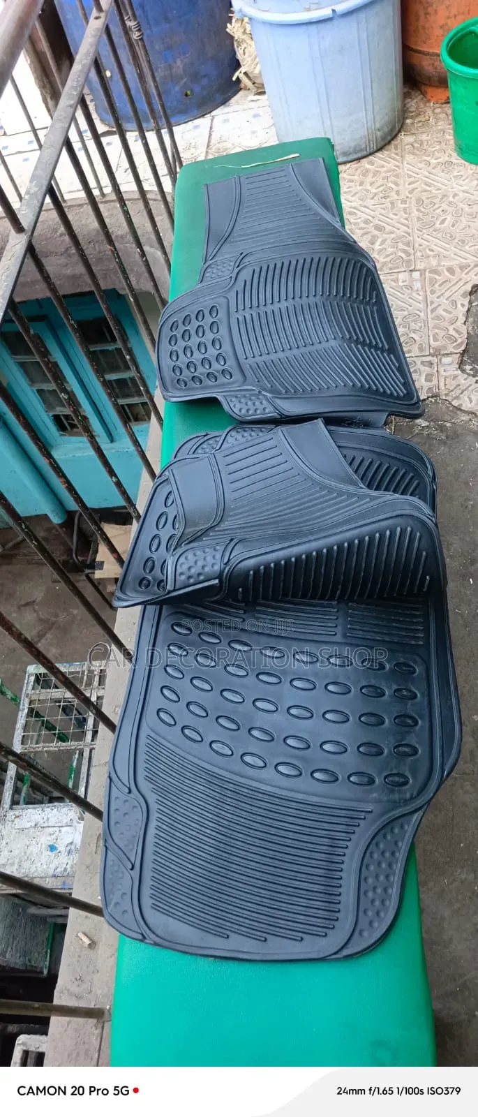 Black 7seater Floor Mats Interior Floor Protection With Trimmable Line