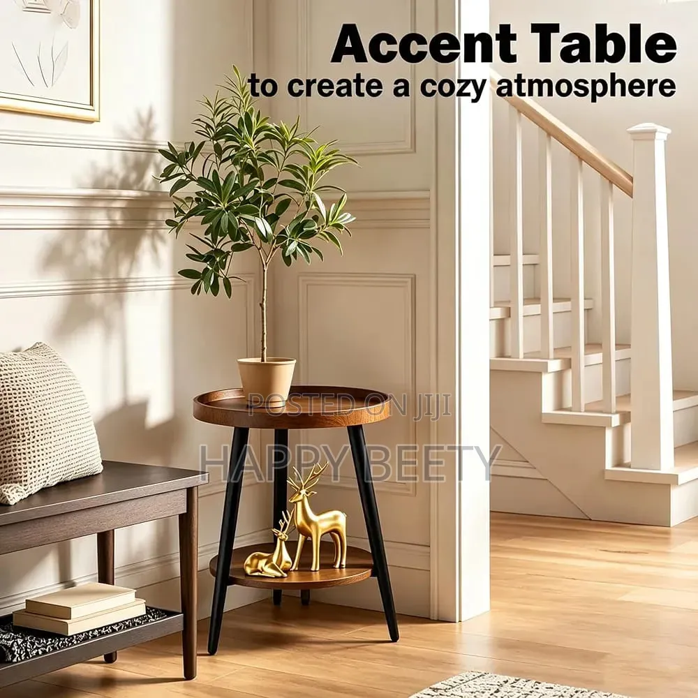 *High Quality 2-Tier Round Side Table*