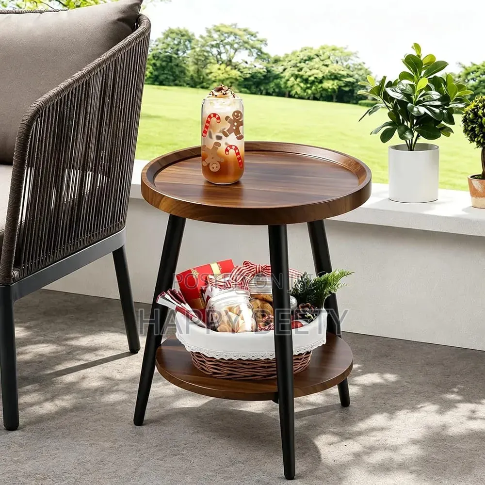 *High Quality 2-Tier Round Side Table*