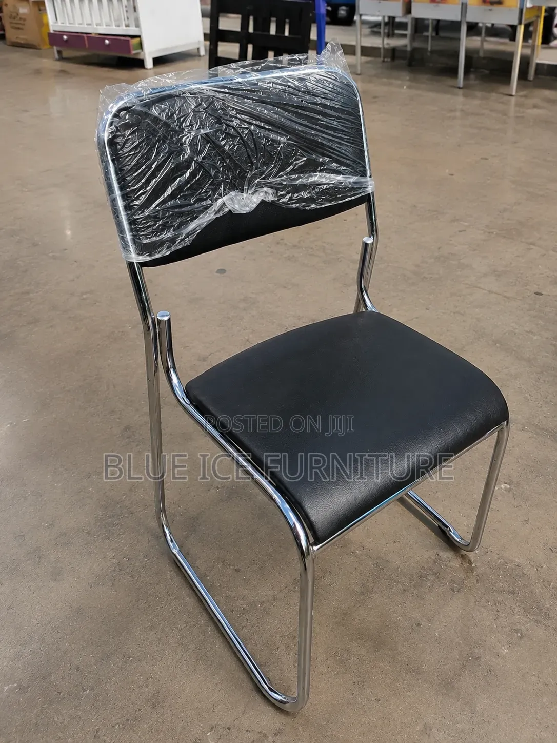 Black Chrome Frame Office, Reception & Waiting Chair