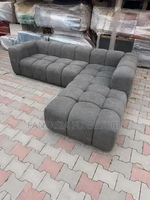 5 Seater Charcoal Grey Cloud Bubble L-Sofa