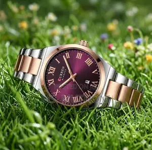 Curren Sports Silver and Rose Gold Color Watch for Women