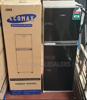 🔥🔥Ecomax 118 Litres Dark Silver Double Door Refrigerator