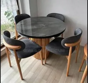 4 Seater Circle/Round Dining Table Set