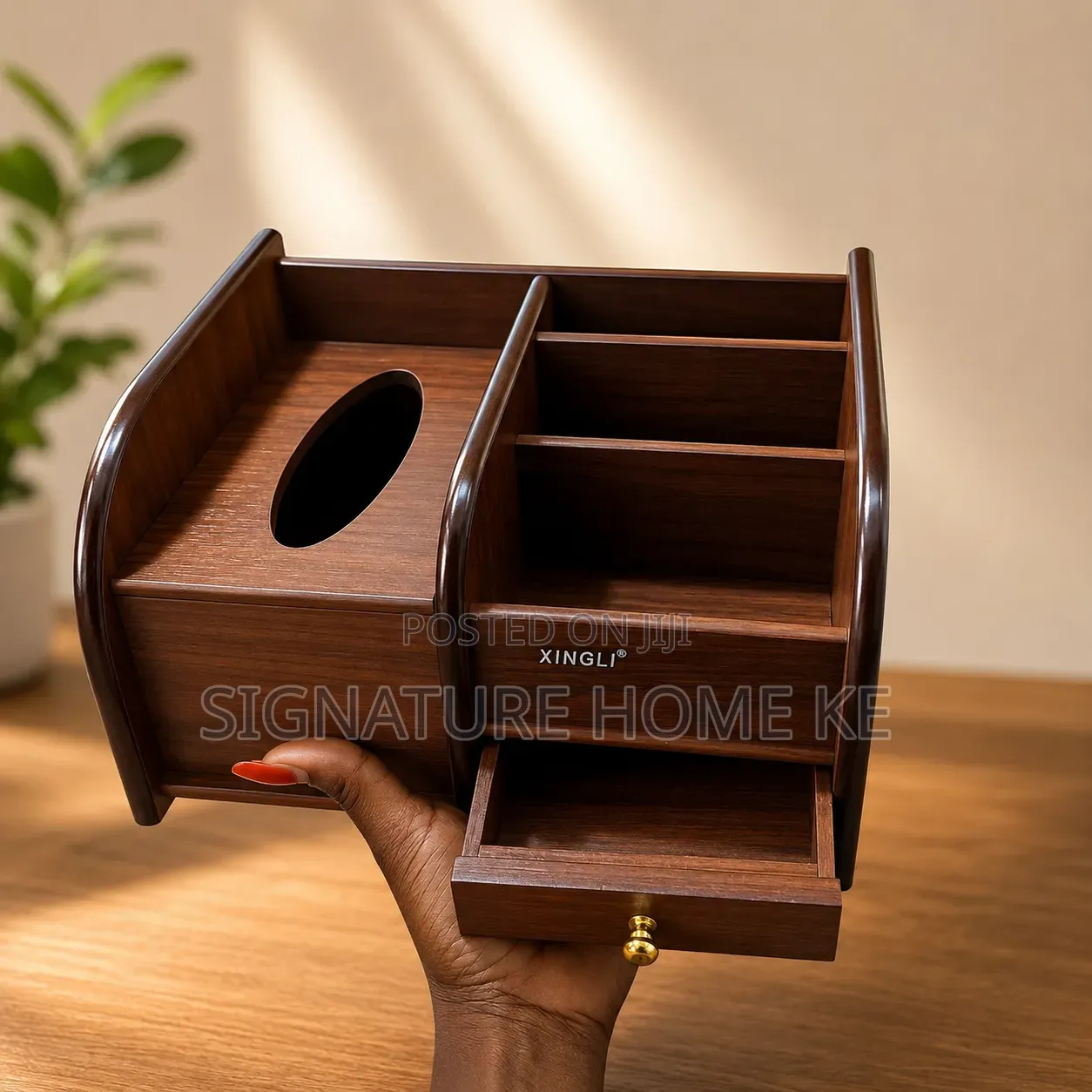 Multifunctional Wooden Desk Organizer