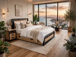 5x6 Industrial Storage Bed With Drawer + 2 Side Drawers
